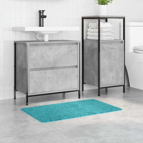 Rutschfeste Badmatte Türkis 50 x 80 cm PP