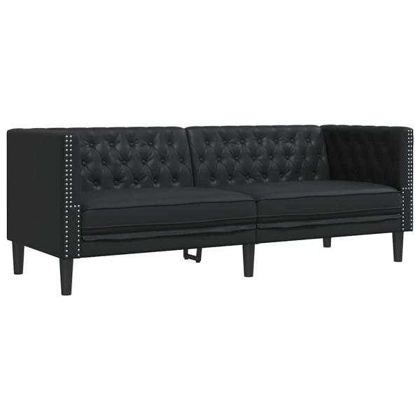 Sofa Schwarz 194 x 74,5 x 70,5 cm PVC