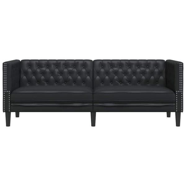 Sofa Schwarz 194 x 74,5 x 70,5 cm PVC