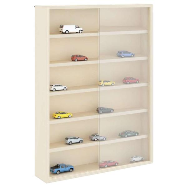 Wanddisplay-Case mit Regal Beige 40 x 8,5 x 54 cm Sperrholz