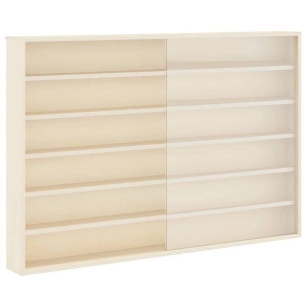 Wanddisplay-Case mit Regal Beige 80 x 8,5 x 54 cm Sperrholz