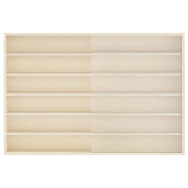 Wanddisplay-Case mit Regal Beige 80 x 8,5 x 54 cm Sperrholz