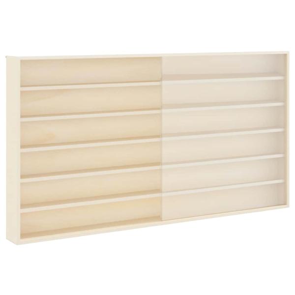 Wanddisplay-Case mit Regal Beige 100 x 8,5 x 54 cm Sperrholz