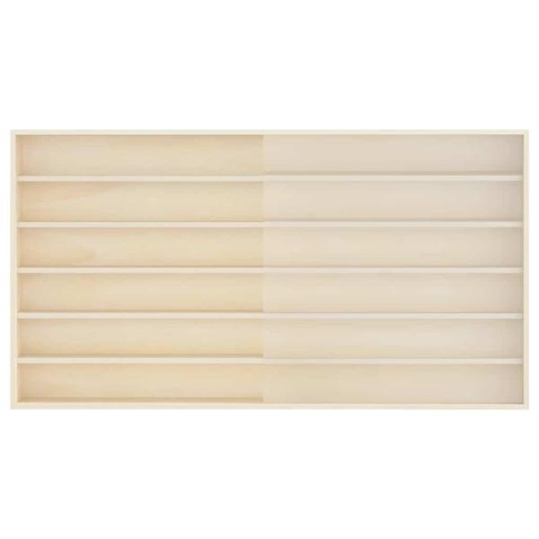 Wanddisplay-Case mit Regal Beige 100 x 8,5 x 54 cm Sperrholz