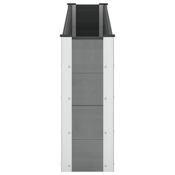 Hochbeet Grau 200 x 30 x 72 cm WPC und Aluminium