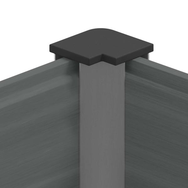 Hochbeet Grau 200 x 30 x 72 cm WPC und Aluminium