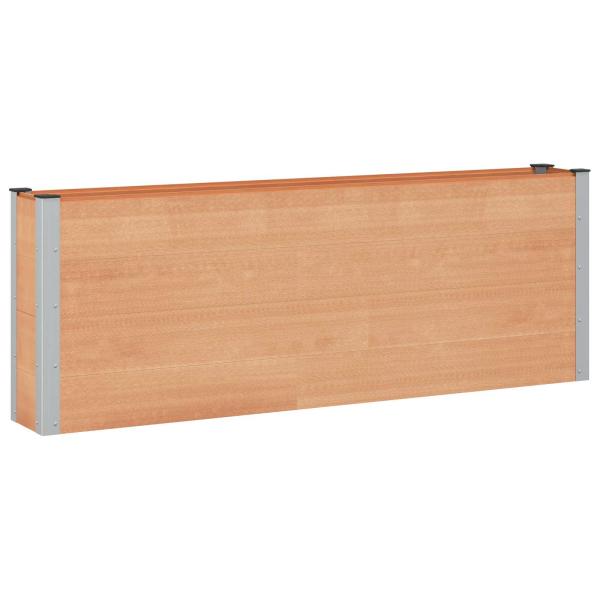 ARDEBO.de - Hochbeet Braun 200 x 30 x 72 cm WPC und Aluminium