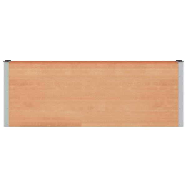 Hochbeet Braun 200 x 30 x 72 cm WPC und Aluminium