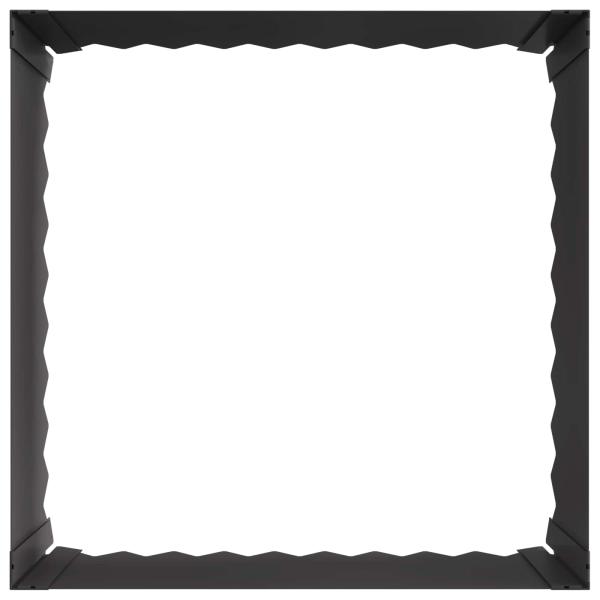Raseneinfassung 4 stk. 60 x 60 x 35 cm Stahl Schwarz