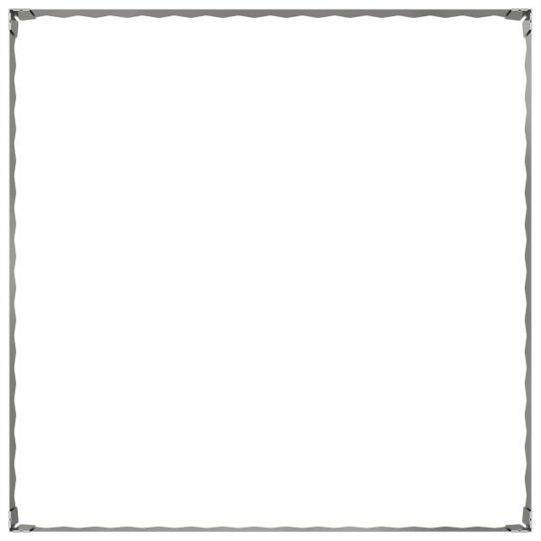 Raseneinfassung 4 stk. 100 x 100 x 20 cm Stahl Silber