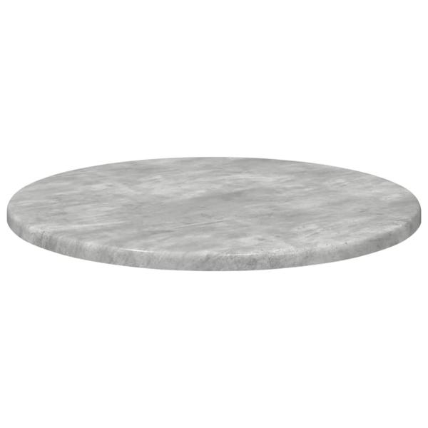 Tischplatte Ø 40 x 1,5 cm Rund Holzwerkstoff Betongrau