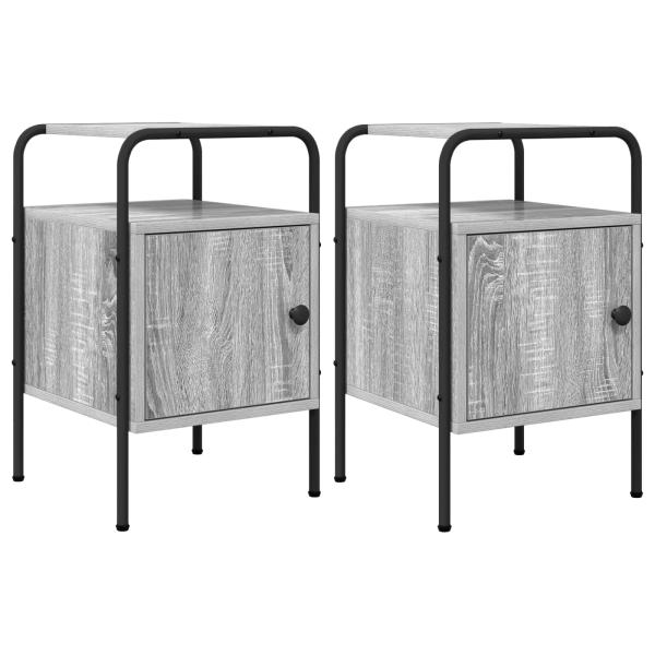Nachttisch 2 Stk. Grau Sonoma 35 x 36,5 x 56 cm Holzwerkstoff