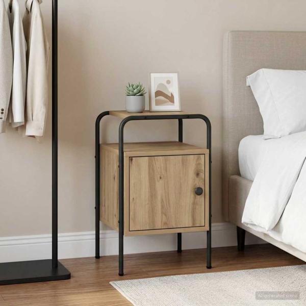 ARDEBO.de - Nachttisch Artisan-Eiche 35 x 36,5 x 56 cm Holzwerkstoff