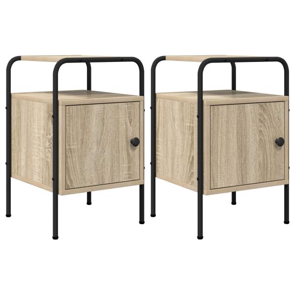 Nachttisch 2 Stk. Sonoma-Eiche 35 x 36,5 x 56 cm Holzwerkstoff