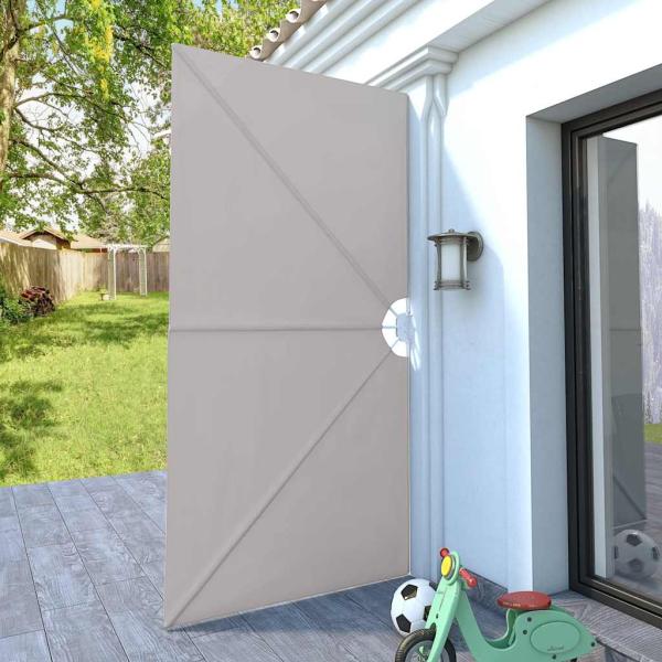 Faltbarer Terrassen-Seitenfächer Creme 300×150 cm