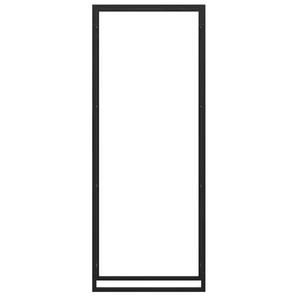 Brennholzregal Mattschwarz 80 x 28 x 222 cm Stahl