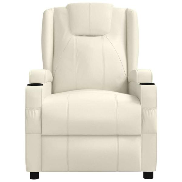Massagesessel Cremeweiß Kunstleder