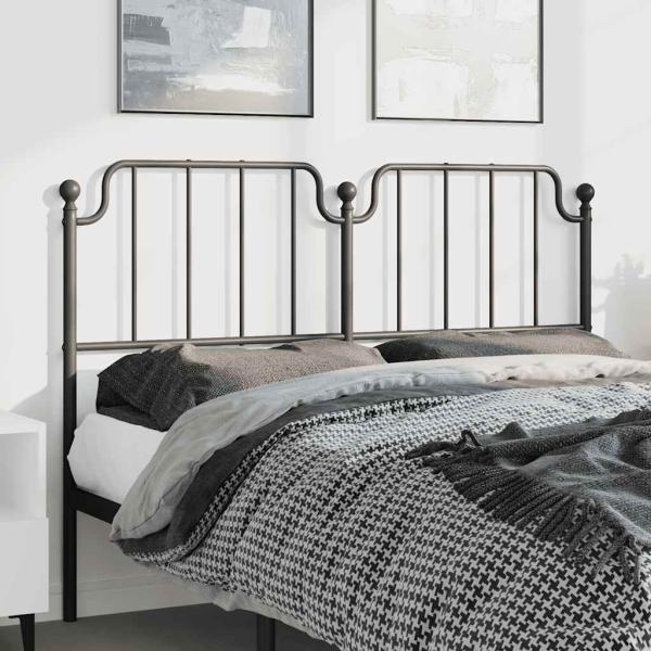 ARDEBO.de - Ersatz-Kopfteil Metall Schwarz 150 cm