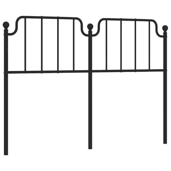 Ersatz-Kopfteil Metall Schwarz 150 cm
