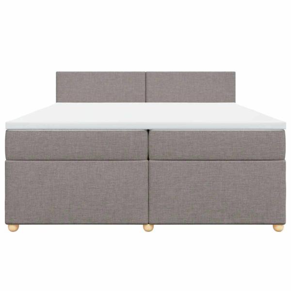 Boxspringbett mit Matratze Taupe 200x200 cm Stoff