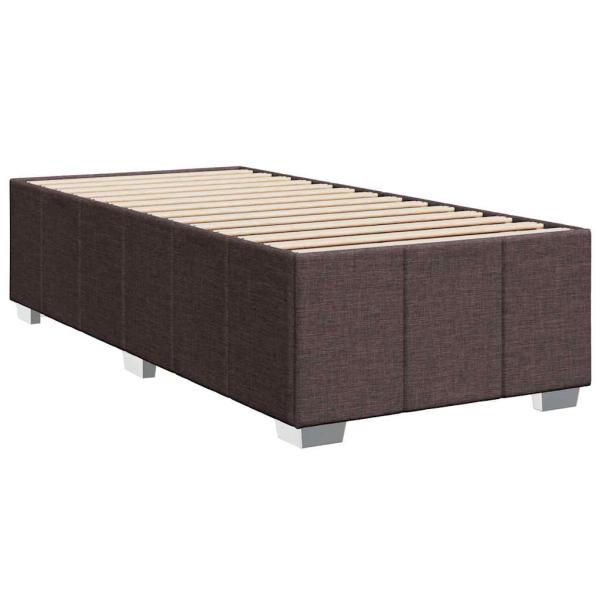 Bettgestell ohne Matratze Dunkelbraun 100x200 cm Stoff