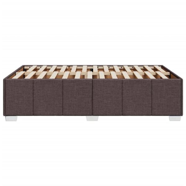 Bettgestell ohne Matratze Dunkelbraun 120x190 cm Stoff