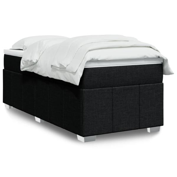 ARDEBO.de - Boxspringbett mit Matratze Schwarz 90x200 cm Stoff
