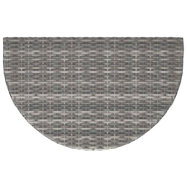 Gartentisch Grau 80x50x75 cm Poly Rattan