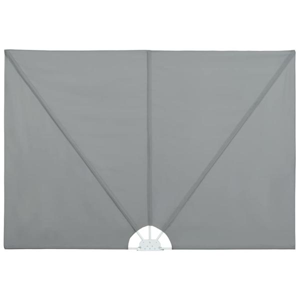 Faltbarer Terrassen-Seitenfächer Grau 300×200 cm