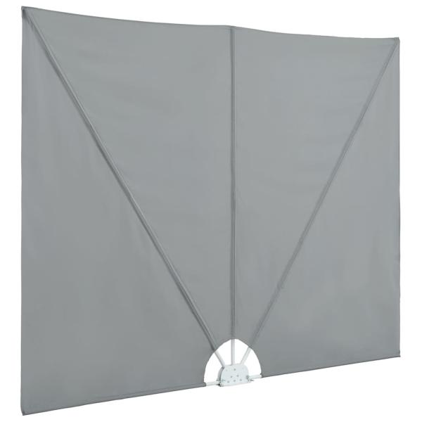 Faltbarer Terrassen-Seitenfächer Grau 300×200 cm