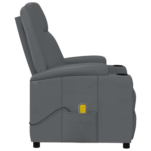 Massagesessel Anthrazit Kunstleder