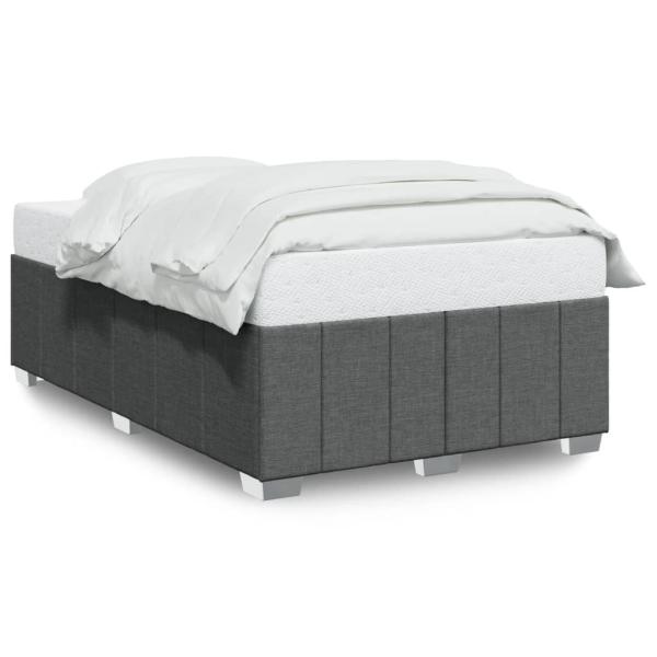 Bettgestell ohne Matratze Dunkelgrau 120x190 cm Stoff