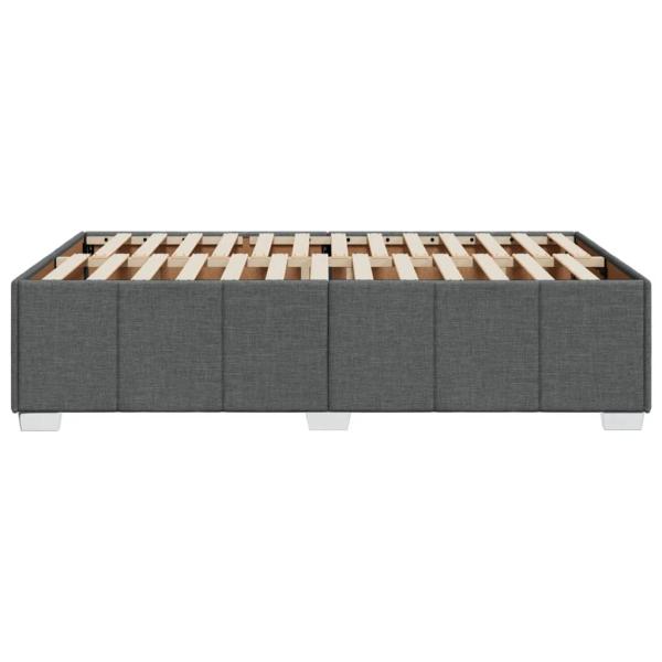 Bettgestell ohne Matratze Dunkelgrau 120x190 cm Stoff
