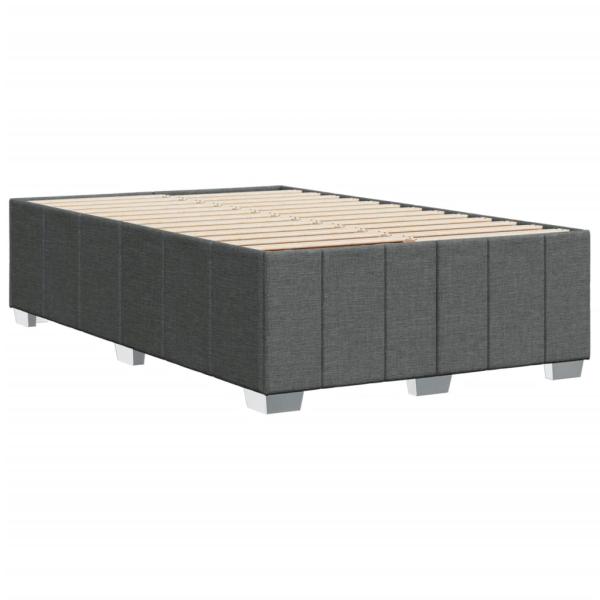 Bettgestell ohne Matratze Dunkelgrau 120x190 cm Stoff