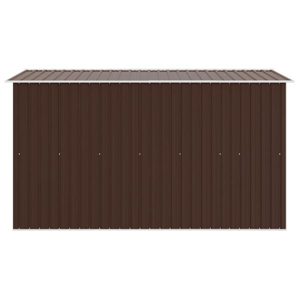 Gerätehaus 257x298x178 cm Metall Braun