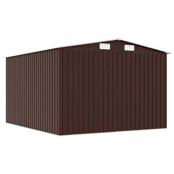 Gerätehaus 257x298x178 cm Metall Braun