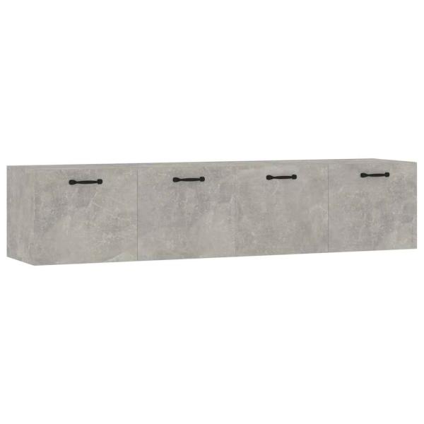 Wandschränke 2 Stk. Betongrau 60x36,5x35 cm Holzwerkstoff