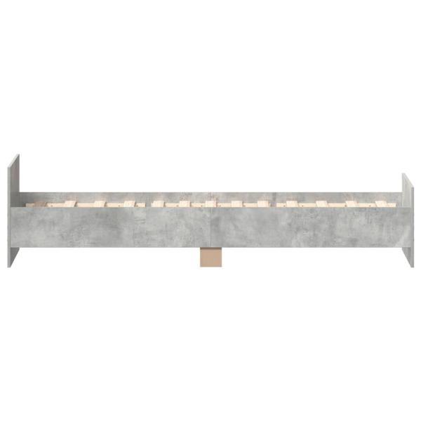 Bettgestell Betongrau 75x190 cm Holzwerkstoff