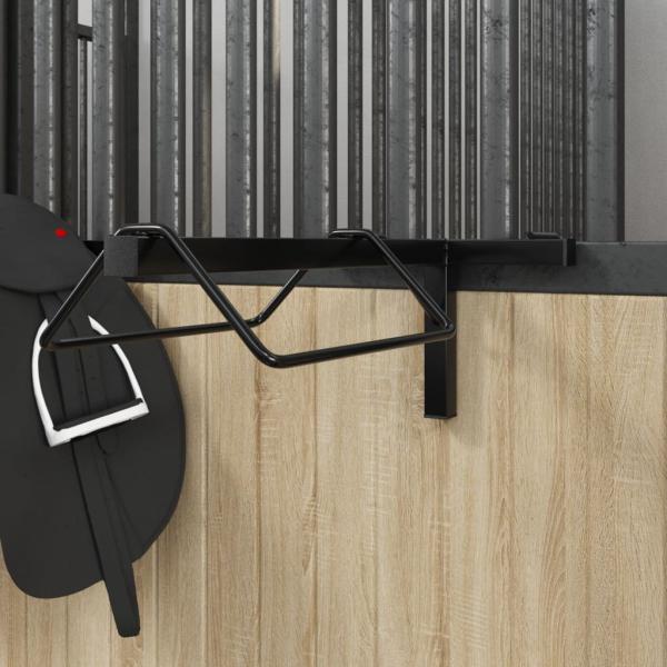 ARDEBO.de - Sattelhalter Wandmontage Schwarz Eisen