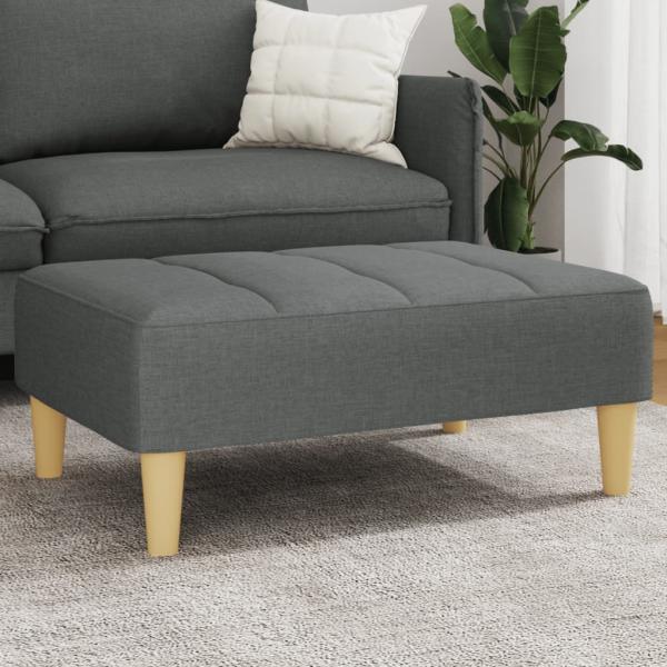 ARDEBO.de - Fußhocker Dunkelgrau 77x55x31 cm Stoff