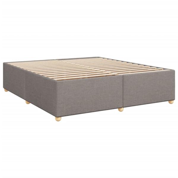 Boxspringbett mit Matratze Taupe 200x200 cm Stoff
