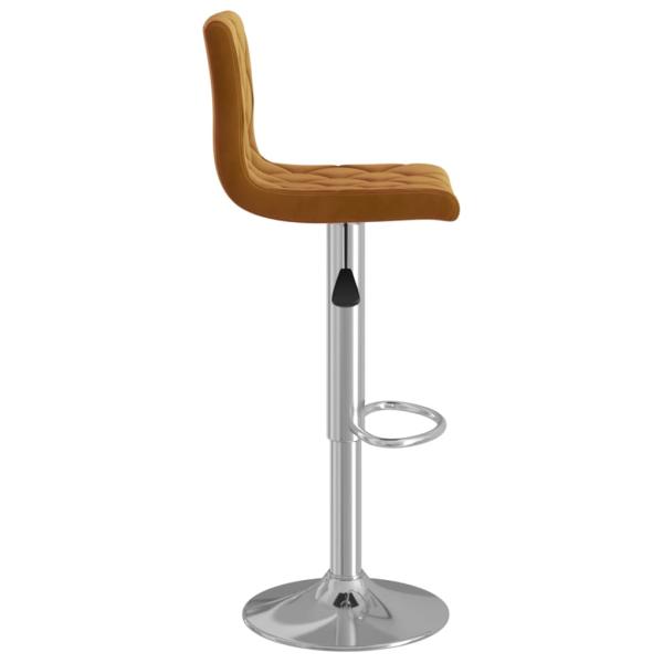 Barhocker 2 Stk. Braun Samt