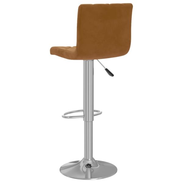 Barhocker 2 Stk. Braun Samt