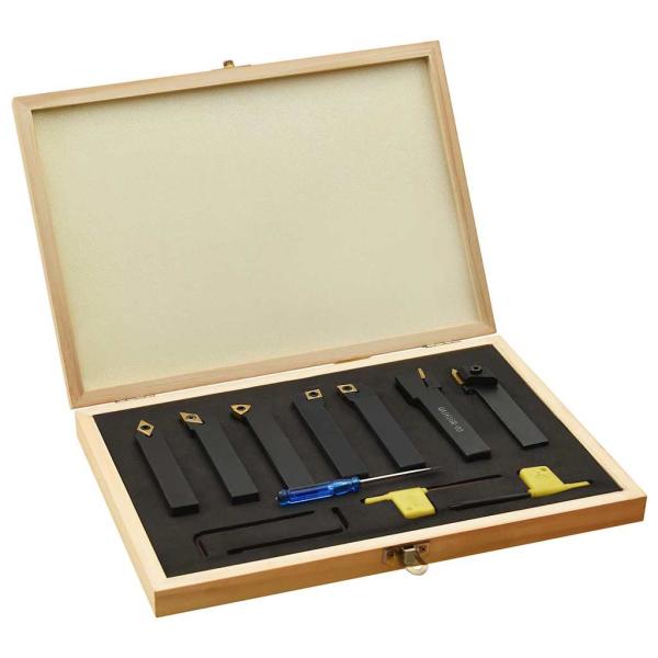 ARDEBO.de - 12-tlg. Drehmeißel-Set mit Wendeplatten 16x16 mm 100 mm