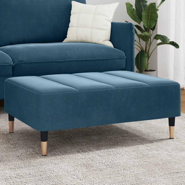 ARDEBO.de - Fußhocker Blau 77x55x31 cm Samt