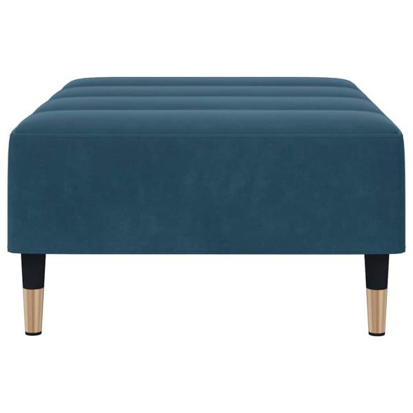 Fußhocker Blau 77x55x31 cm Samt