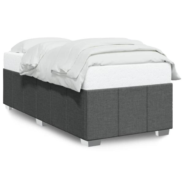 Bettgestell ohne Matratze Dunkelgrau 80x200 cm Stoff