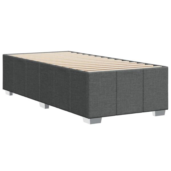 Bettgestell ohne Matratze Dunkelgrau 80x200 cm Stoff