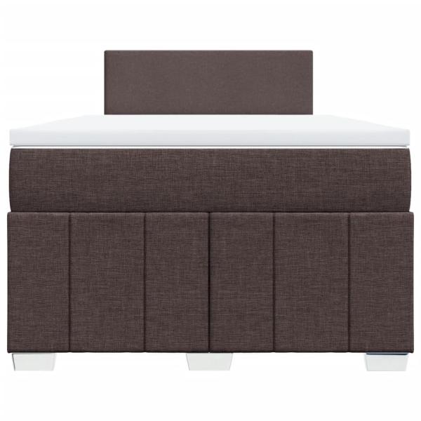 Boxspringbett mit Matratze Dunkelbraun 120x190 cm Stoff