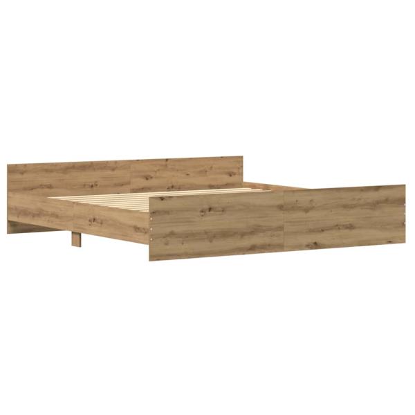 Bettrahmen Artisan-Eiche 203 x 203 x 50 cm Holzwerkstoff